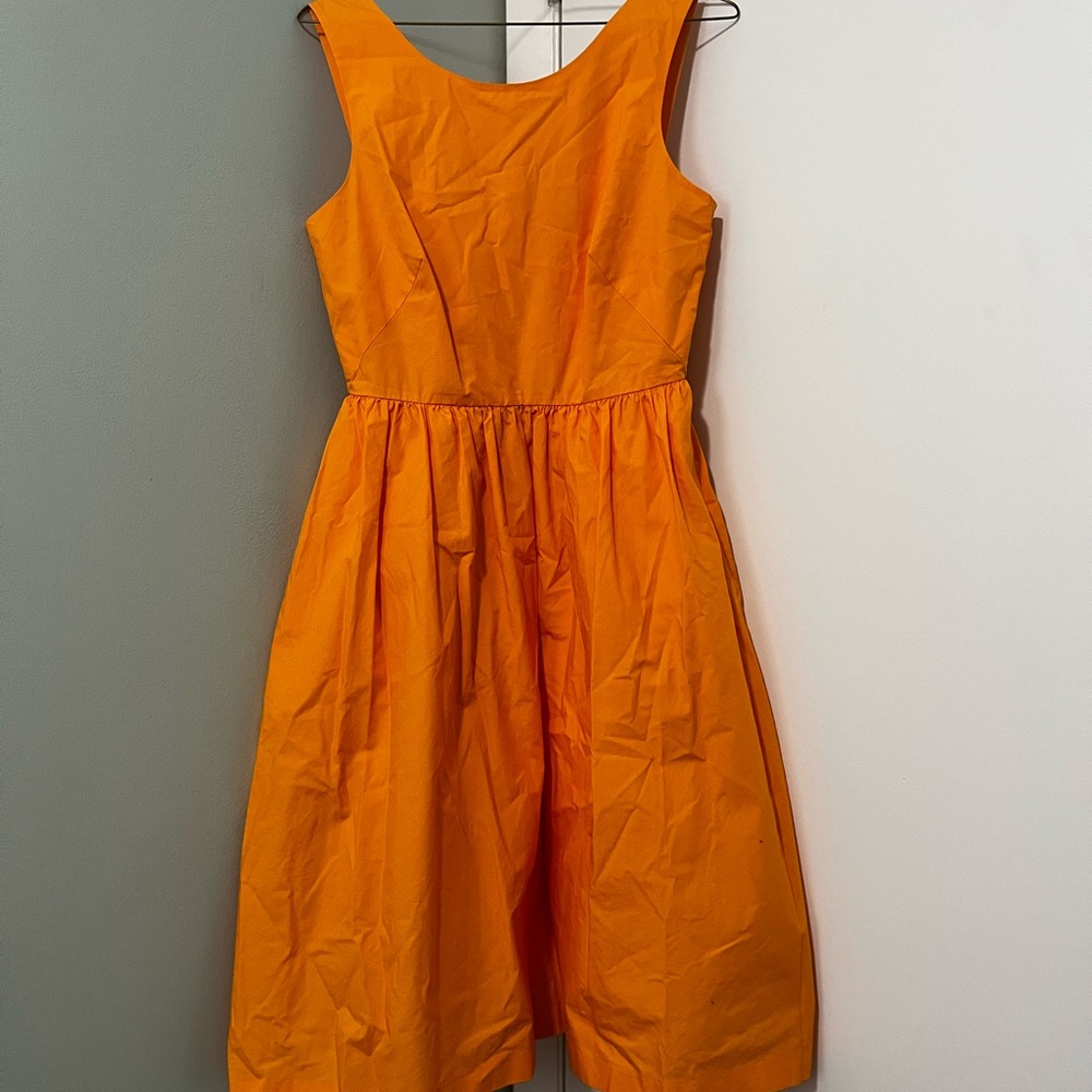 J. Crew Vibrant Orange Sleeveless Dress